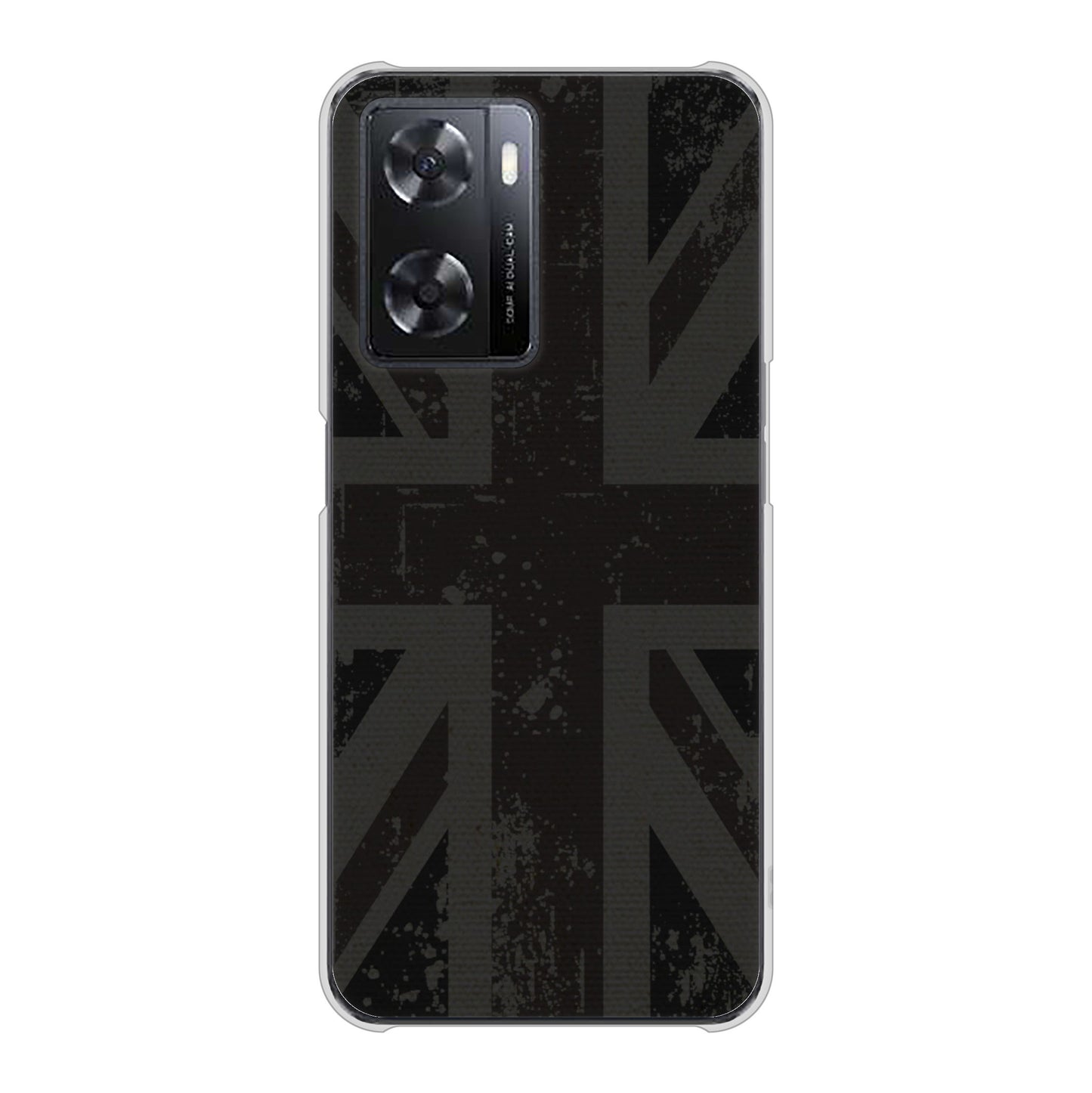 OPPO A77 高画質仕上げ 背面印刷 ハードケース【505 ユニオンジャック ダーク】