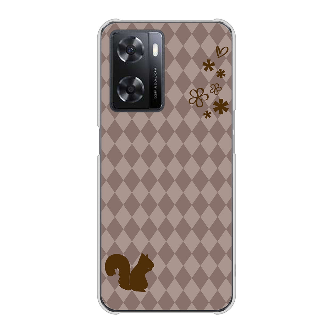 OPPO A77 高画質仕上げ 背面印刷 ハードケース【515 リス】