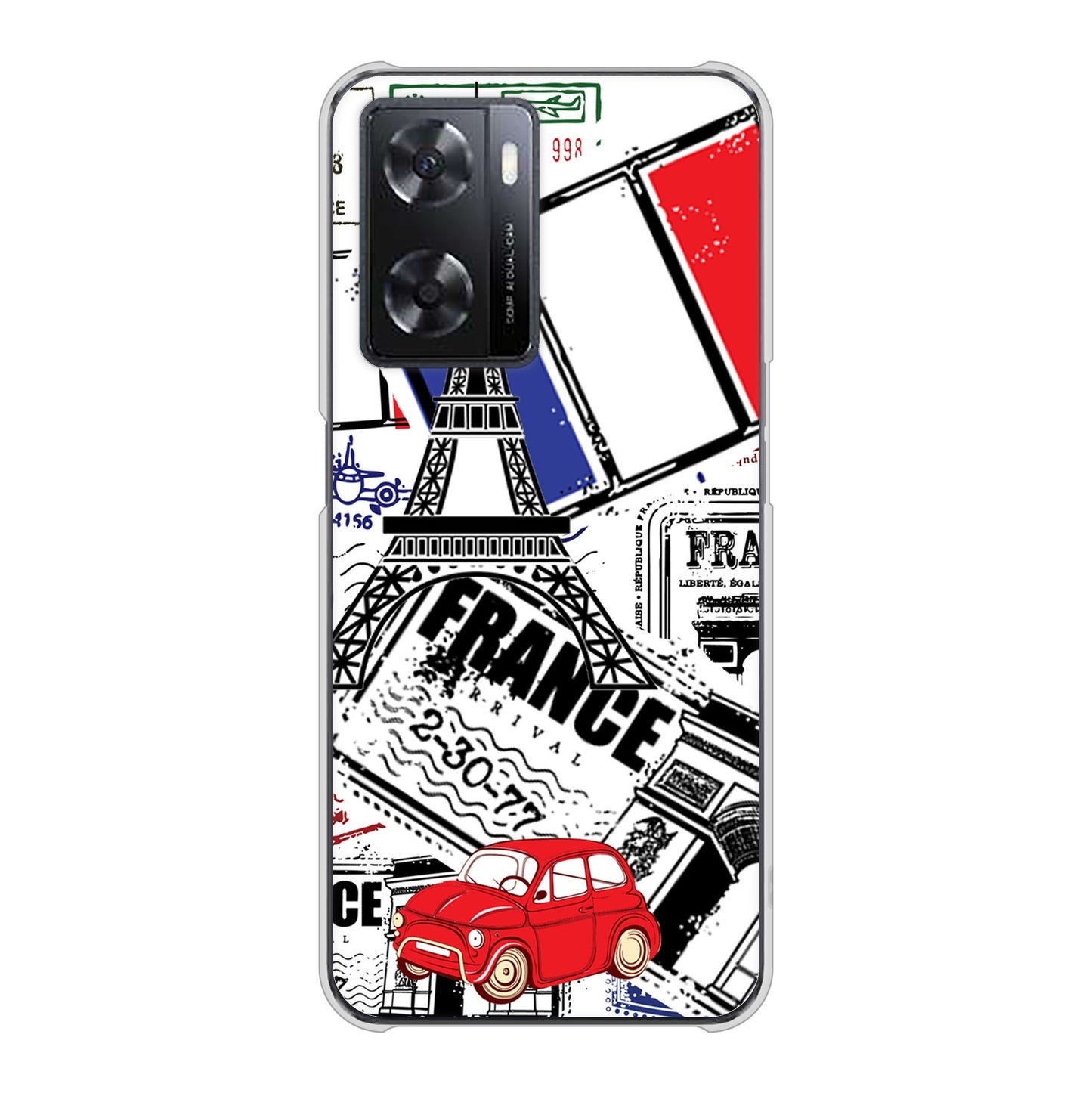 OPPO A77 高画質仕上げ 背面印刷 ハードケース【599 フランスの街角】