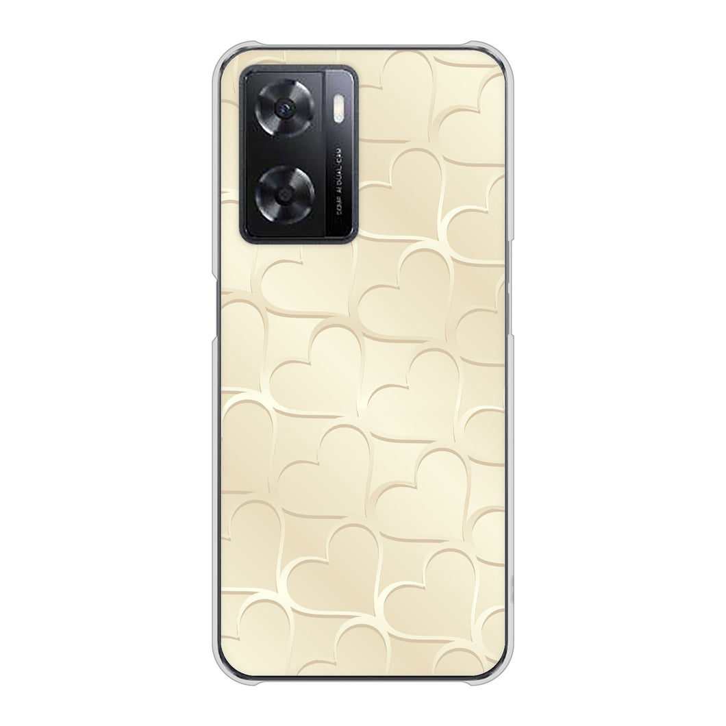 OPPO A77 高画質仕上げ 背面印刷 ハードケース【630 かくれハート】