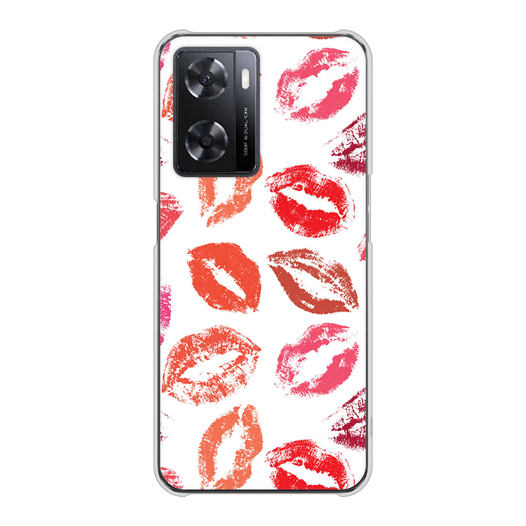 OPPO A77 高画質仕上げ 背面印刷 ハードケース【734 キスkissキス】