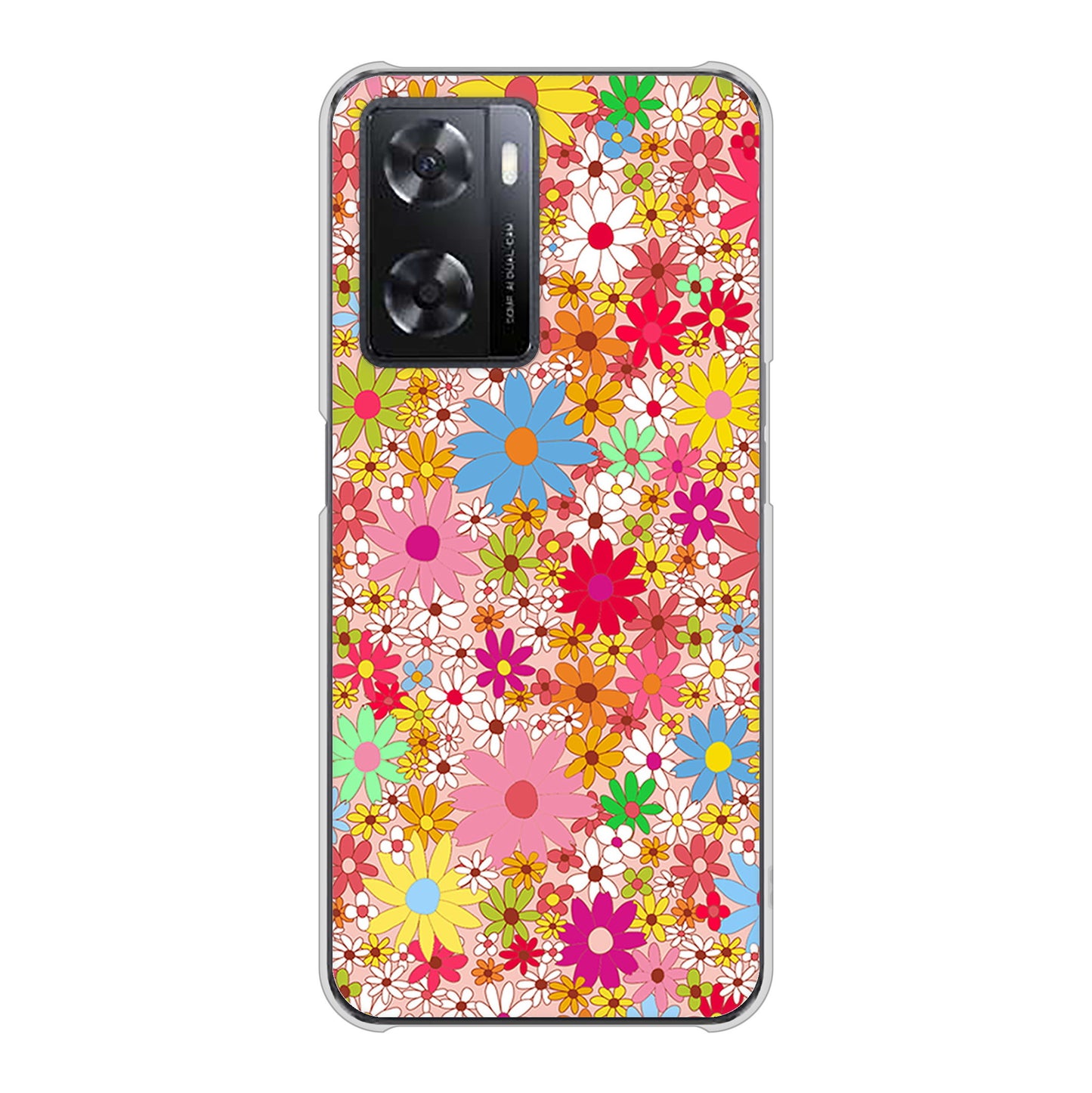 OPPO A77 高画質仕上げ 背面印刷 ハードケース【746 花畑A】