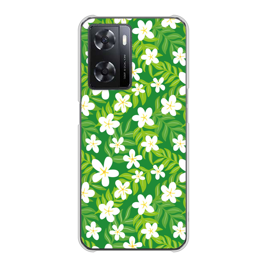 OPPO A77 高画質仕上げ 背面印刷 ハードケース【760 ジャスミンの花畑】