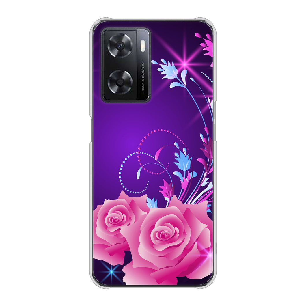 OPPO A77 高画質仕上げ 背面印刷 ハードケース【1177 紫色の夜】