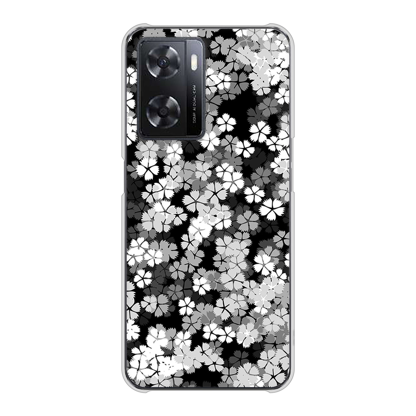 OPPO A77 高画質仕上げ 背面印刷 ハードケース【1332 夜桜】