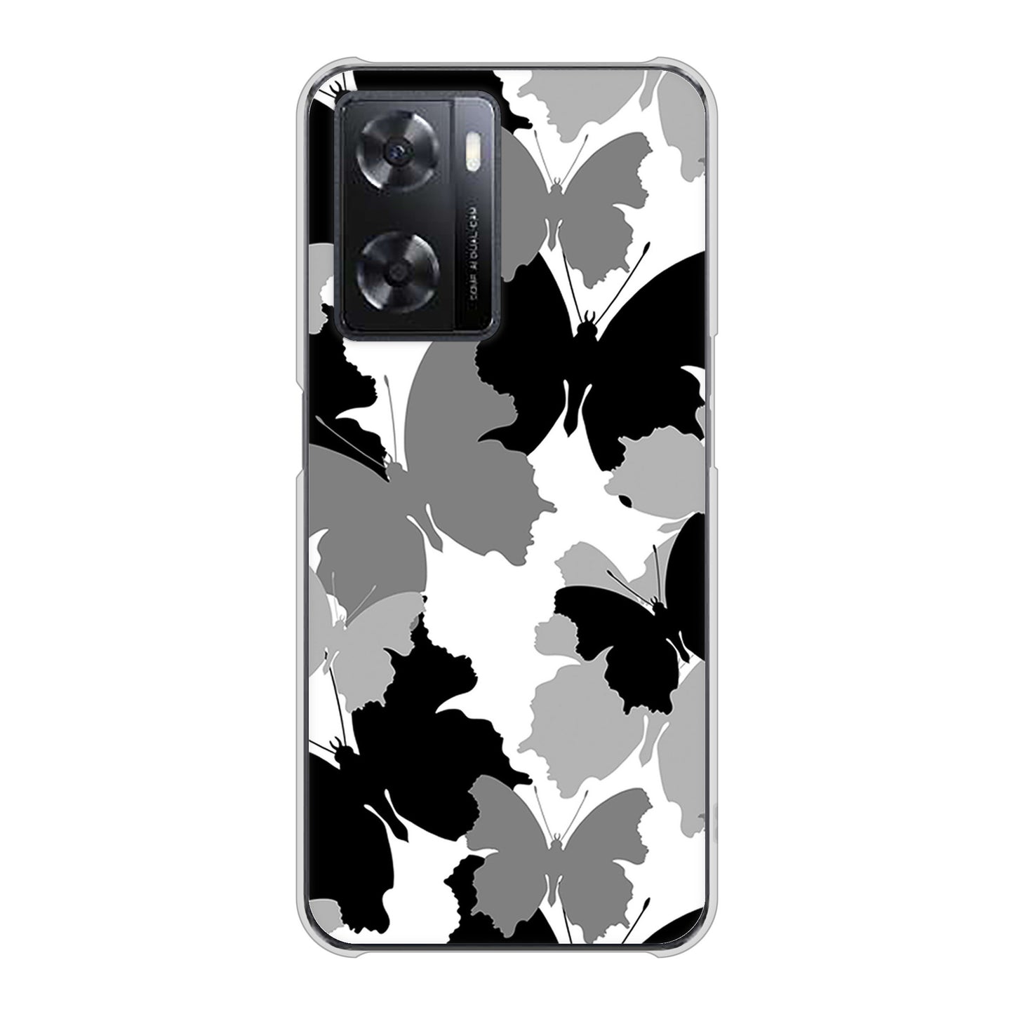 OPPO A77 高画質仕上げ 背面印刷 ハードケース【1336 夜の蝶】