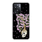 OPPO A77 高画質仕上げ 背面印刷 ハードケース【AG829 骸骨桜（黒）】