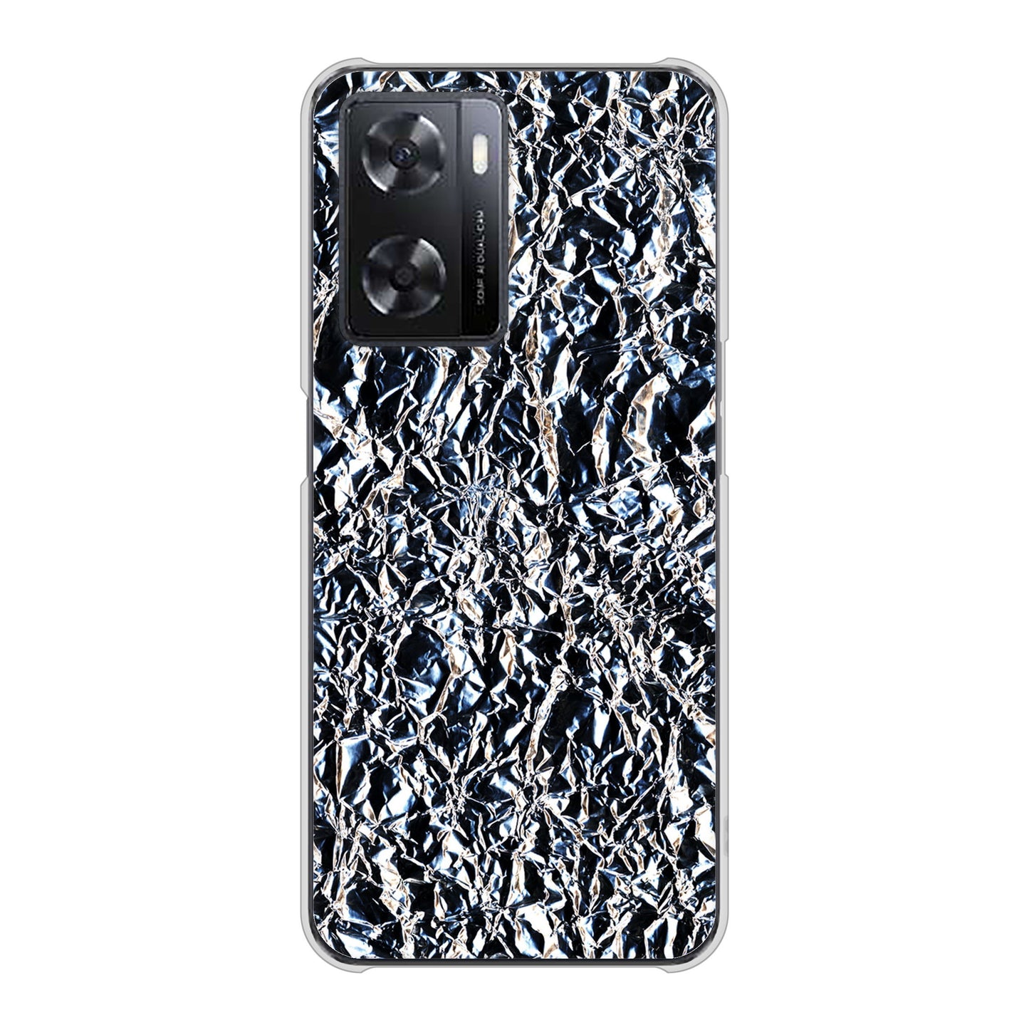 OPPO A77 高画質仕上げ 背面印刷 ハードケース【EK835 スタイリッシュアルミシルバー】
