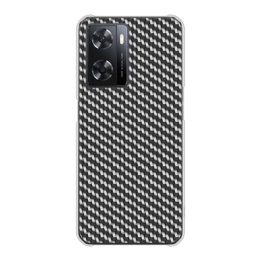 OPPO A77 EK877 ブラックカーボン ハードケース 背面印刷