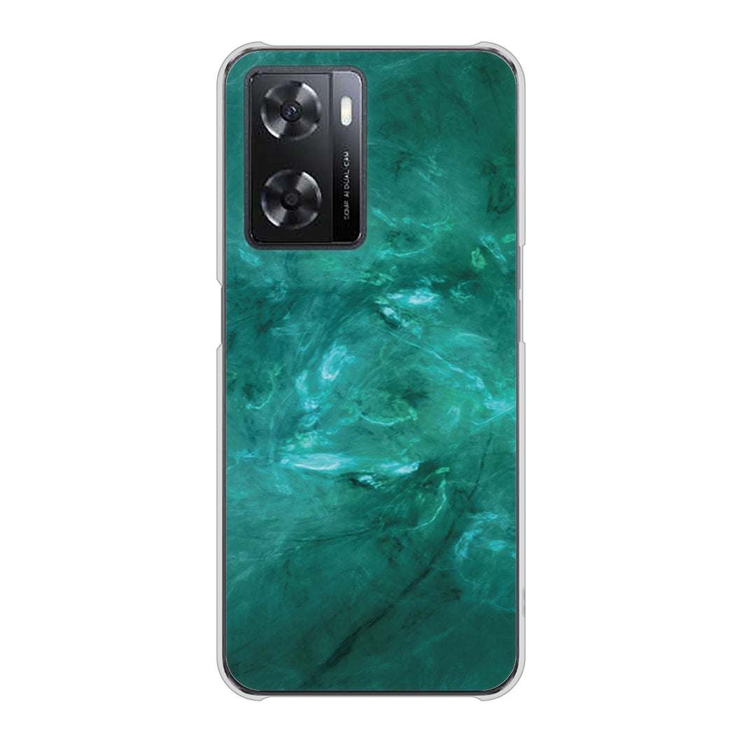 OPPO A77 高画質仕上げ 背面印刷 ハードケース【KM869 大理石GR】