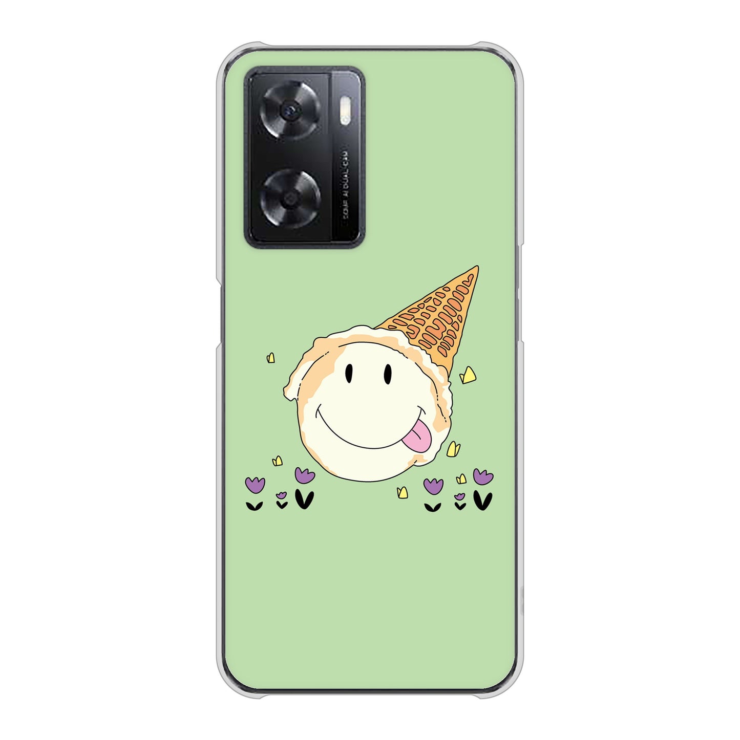 OPPO A77 高画質仕上げ 背面印刷 ハードケース【MA902 アイスクリーム】
