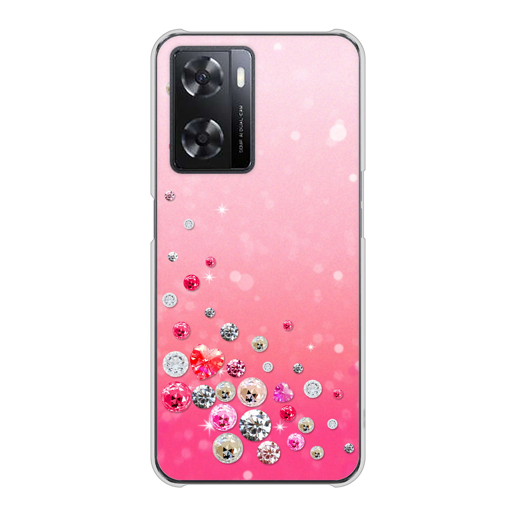 OPPO A77 高画質仕上げ 背面印刷 ハードケース【SC822 スワロデコ風プリント】