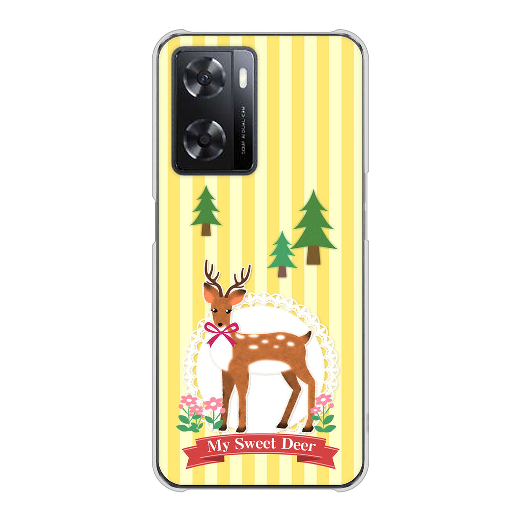 OPPO A77 高画質仕上げ 背面印刷 ハードケース【SC826 森の鹿】