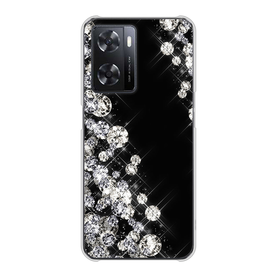 OPPO A77 高画質仕上げ 背面印刷 ハードケース【VA871 ダイヤモンドフレーム】
