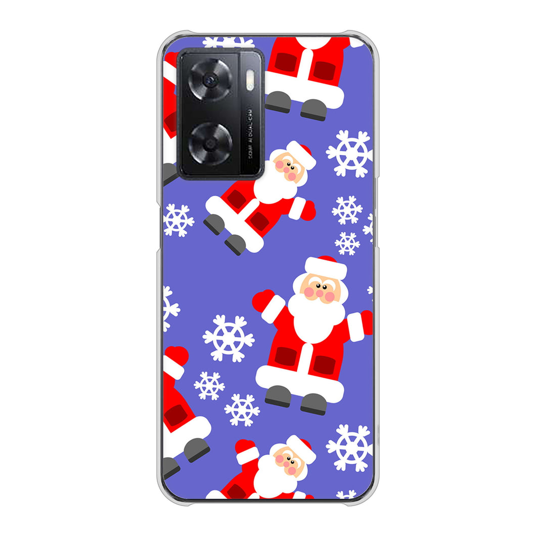 OPPO A77 高画質仕上げ 背面印刷 ハードケース【XA804 Welcomeサンタさん】