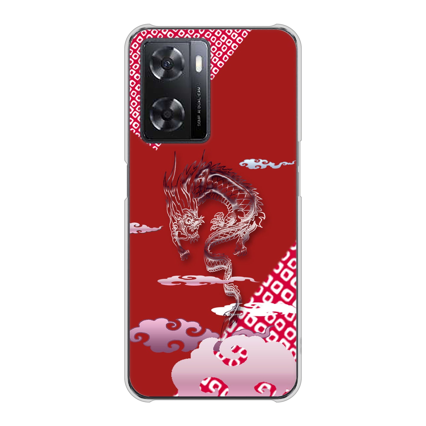 OPPO A77 高画質仕上げ 背面印刷 ハードケース【YC907 雲竜02】