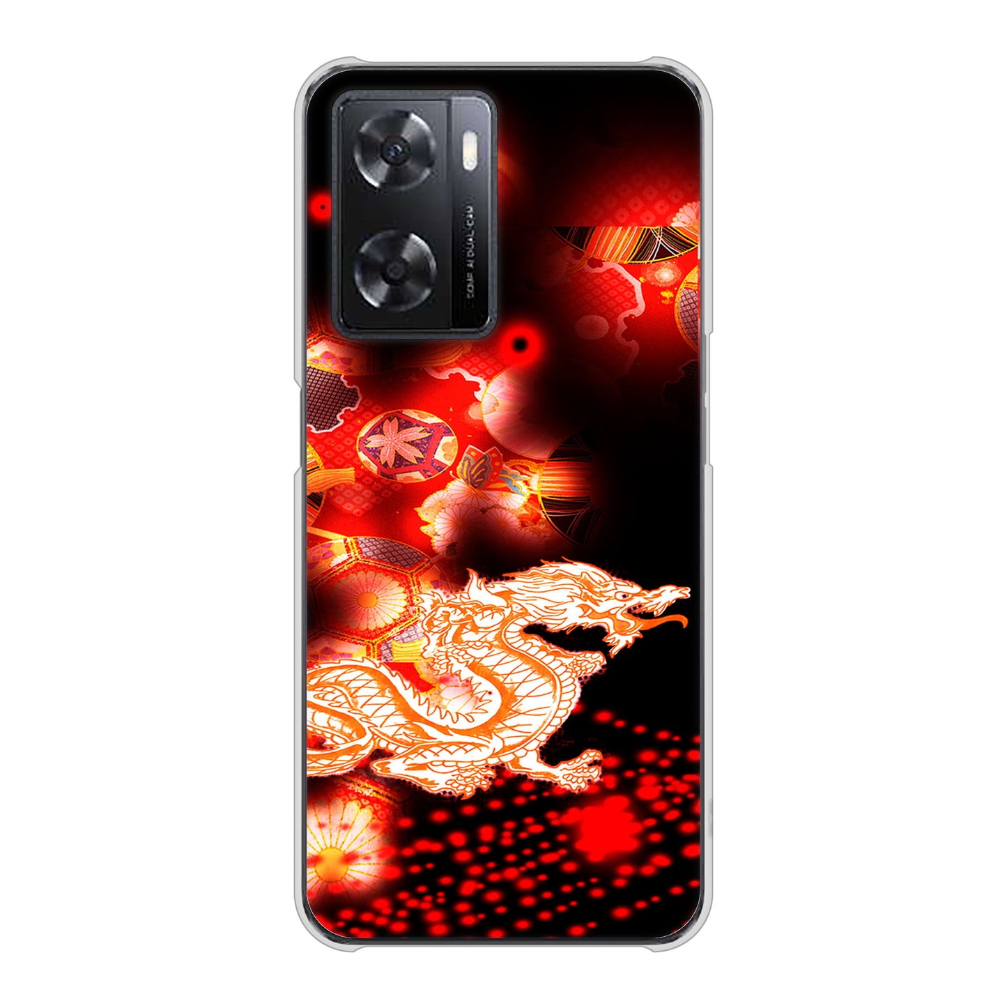 OPPO A77 高画質仕上げ 背面印刷 ハードケース【YC909 赤竜02】