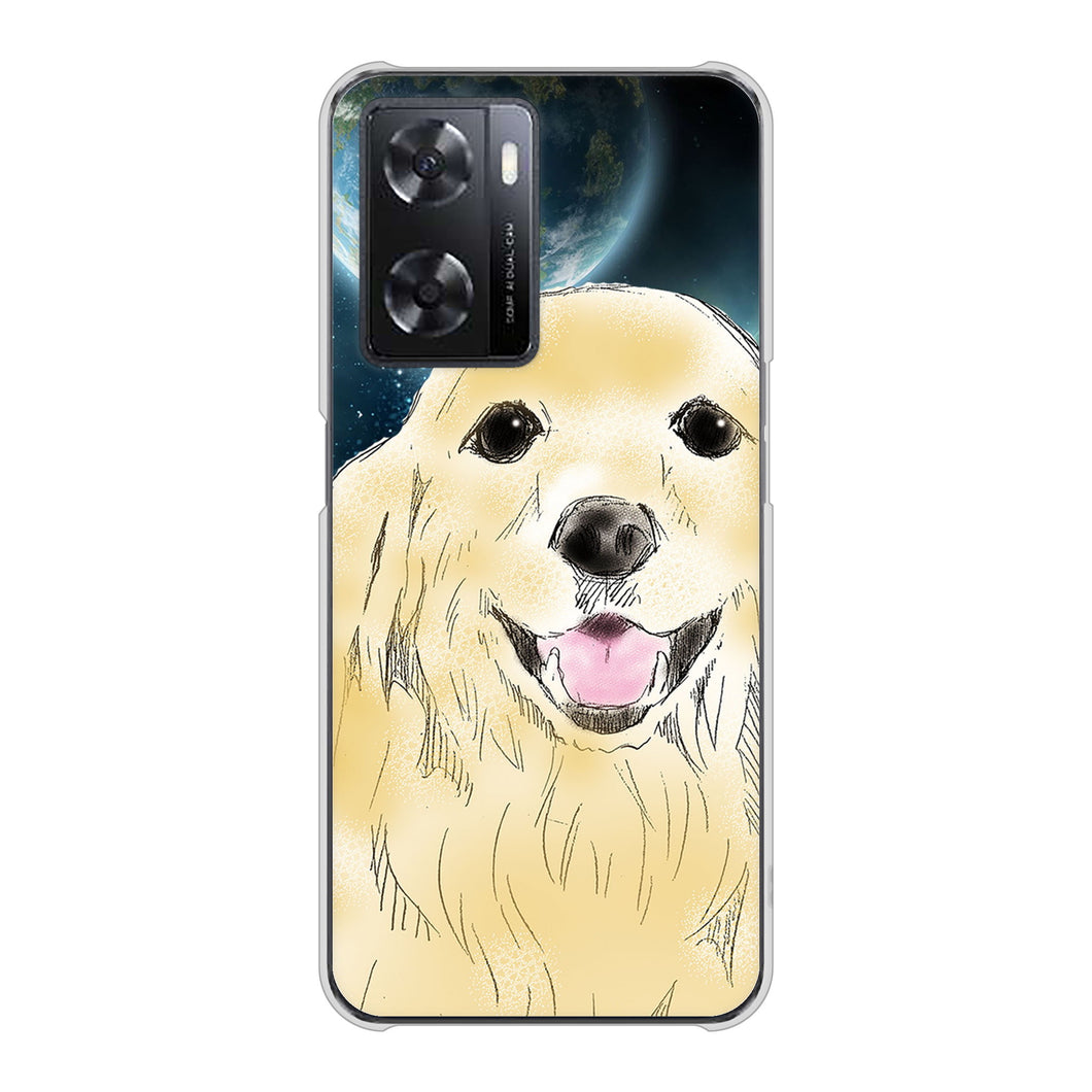 OPPO A77 高画質仕上げ 背面印刷 ハードケース【YD826 ゴールデンレトリバー02】
