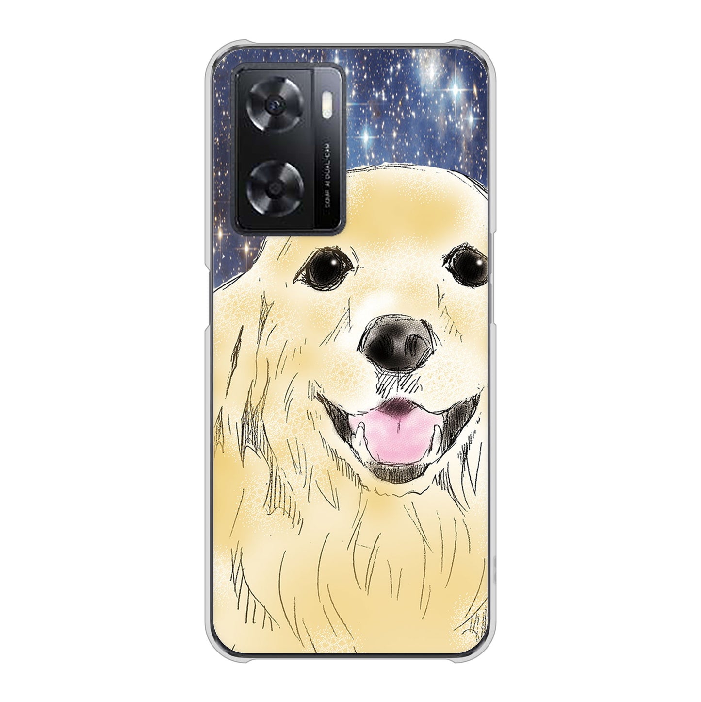 OPPO A77 高画質仕上げ 背面印刷 ハードケース【YD828 ゴールデンレトリバー04】