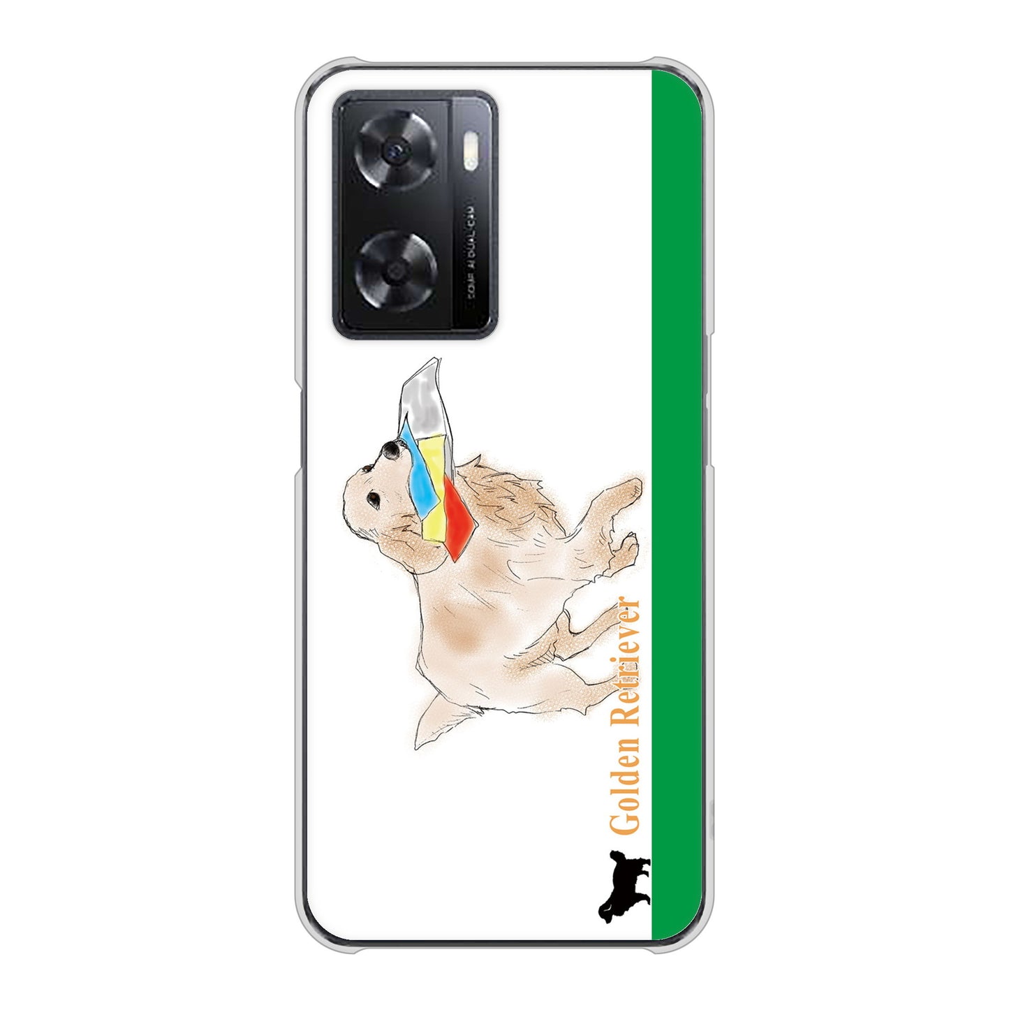 OPPO A77 高画質仕上げ 背面印刷 ハードケース【YD829 ゴールデンレトリバー05】