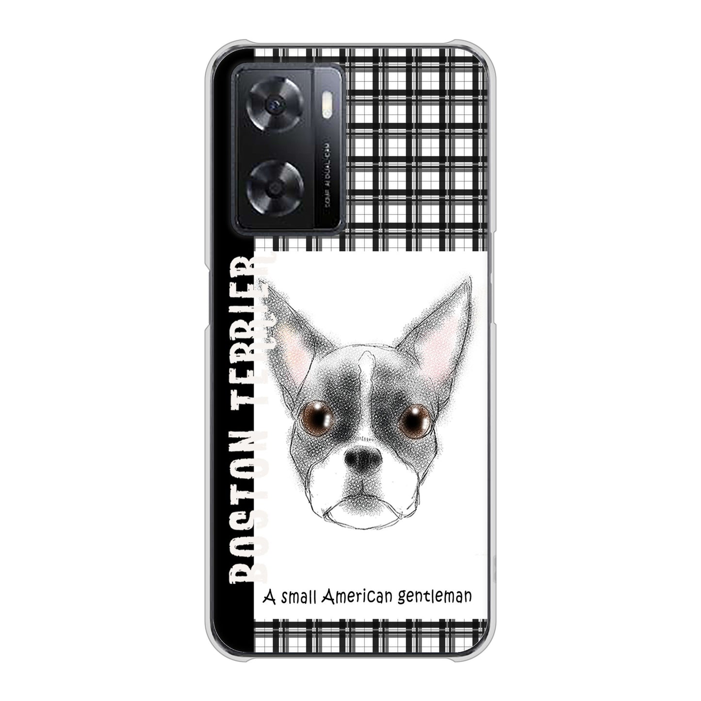 OPPO A77 高画質仕上げ 背面印刷 ハードケース【YD851 ボストンテリア02】