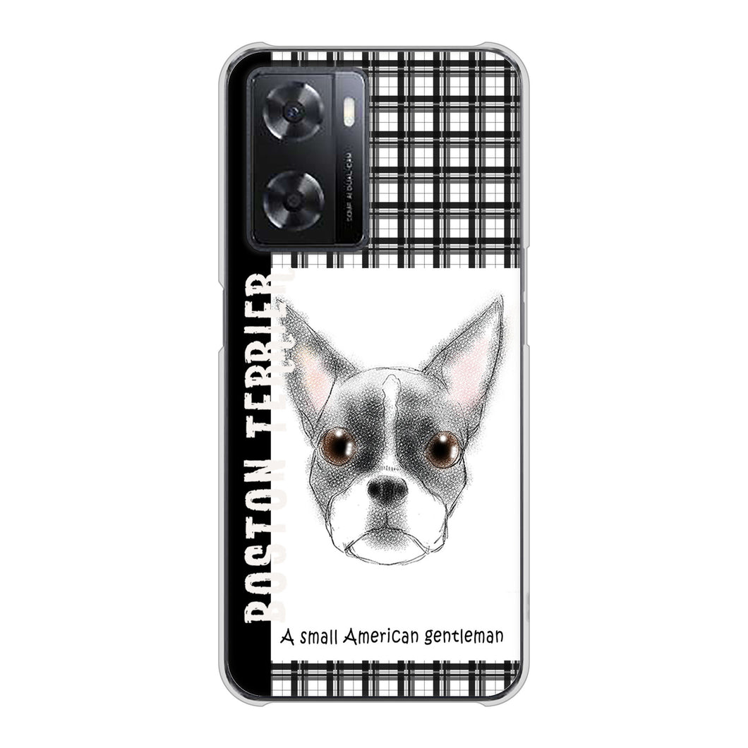 OPPO A77 高画質仕上げ 背面印刷 ハードケース【YD851 ボストンテリア02】