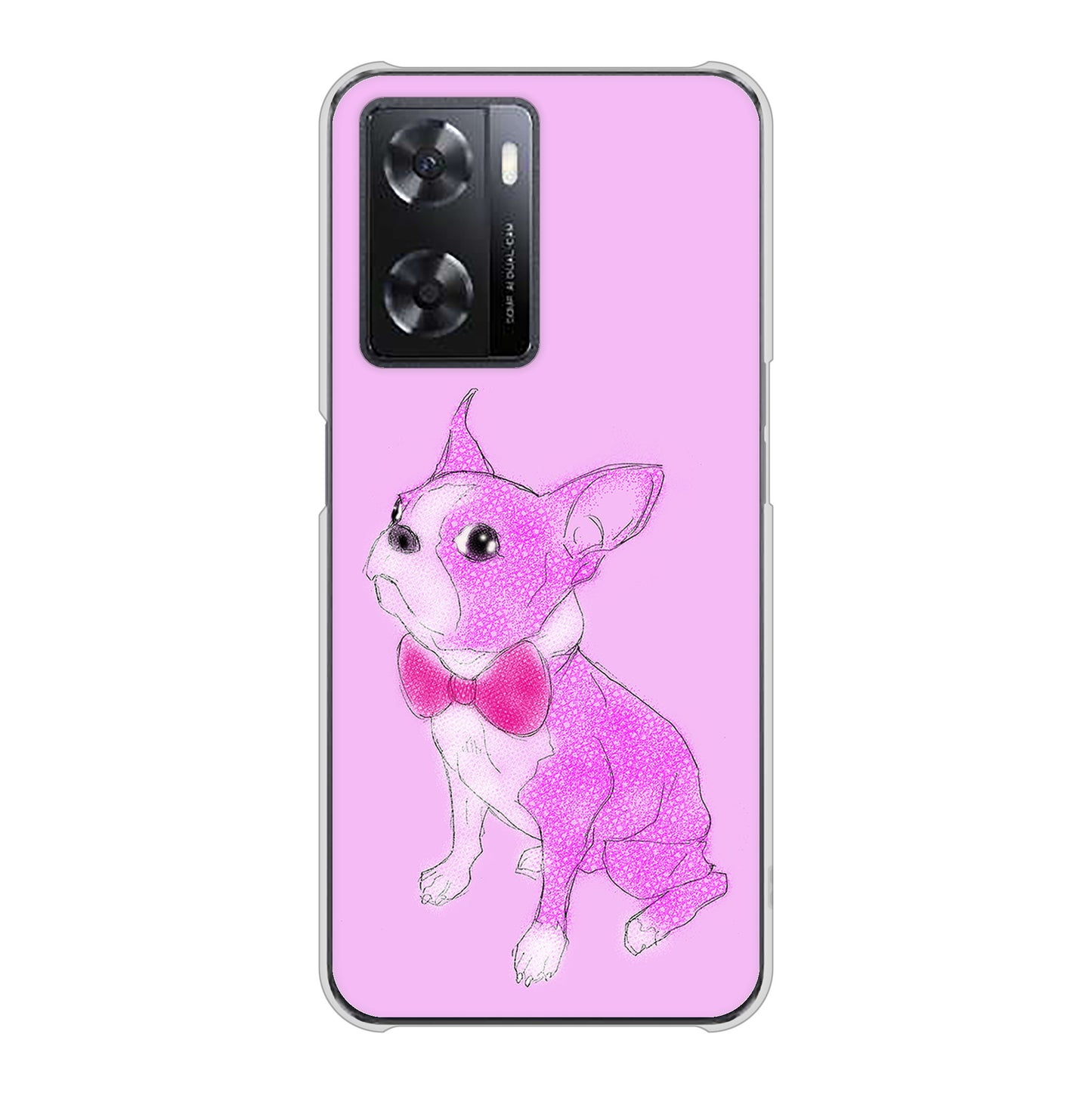 OPPO A77 高画質仕上げ 背面印刷 ハードケース【YD852 ボストンテリア03】