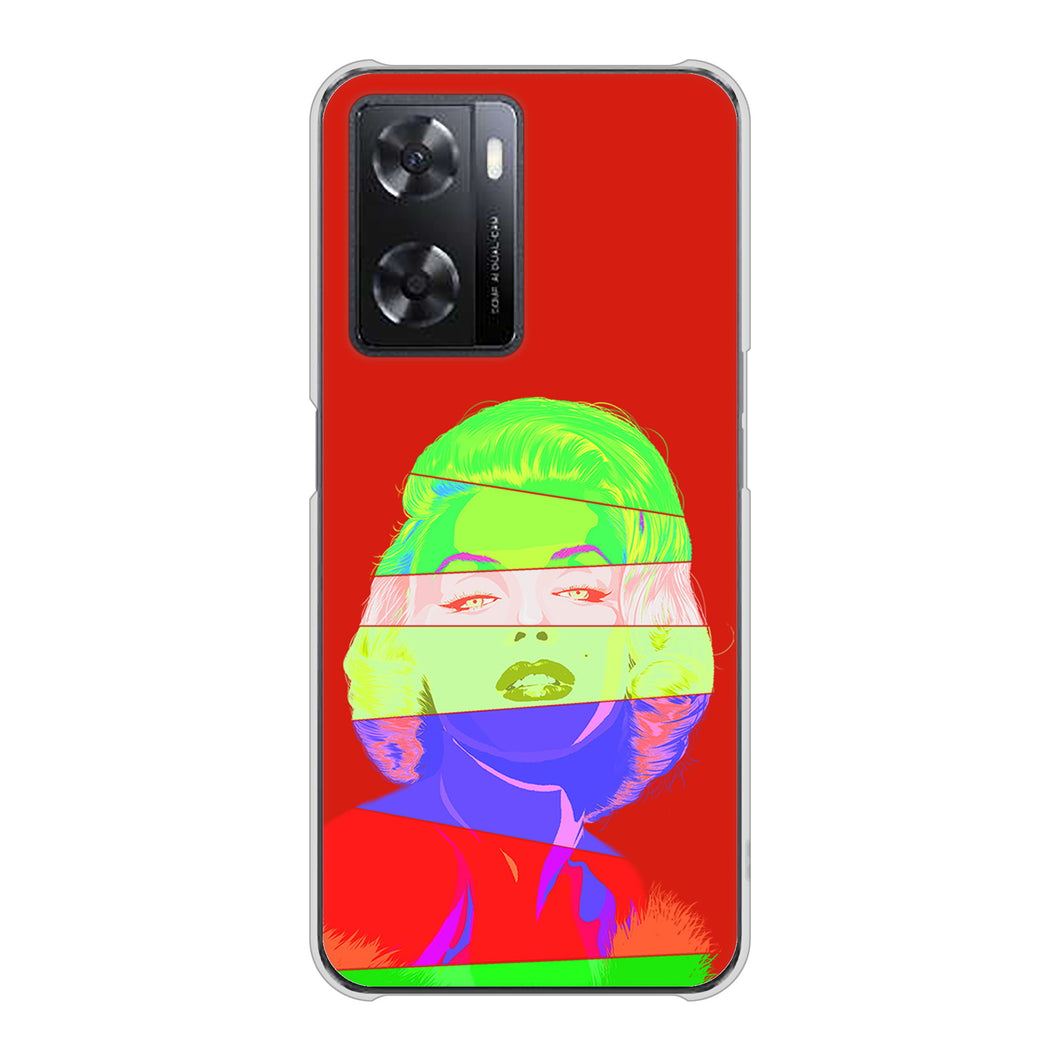 OPPO A77 高画質仕上げ 背面印刷 ハードケース【YJ209 マリリンモンローデザイン（B）】