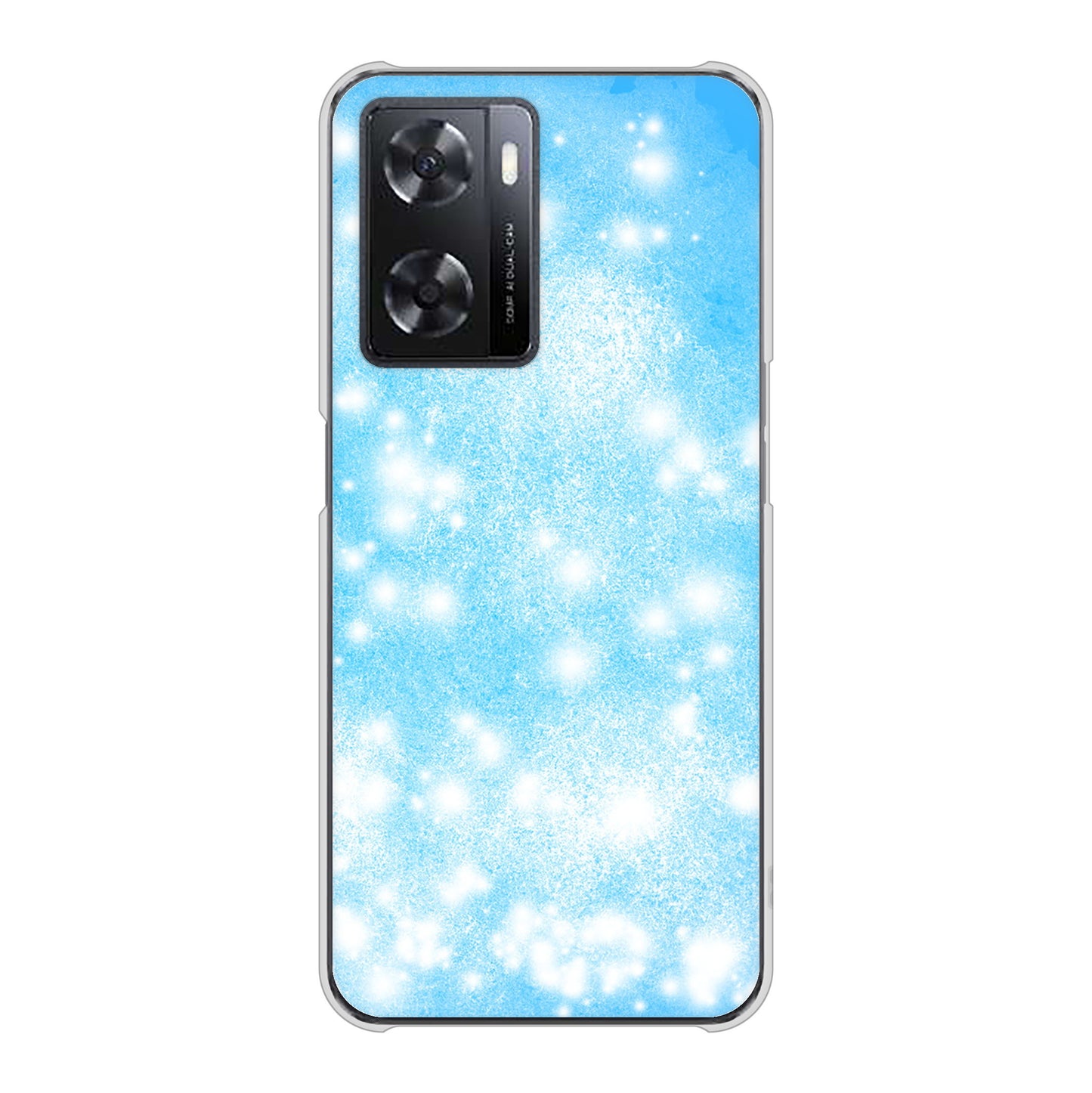 OPPO A77 高画質仕上げ 背面印刷 ハードケース【YJ289 デザインブルー】