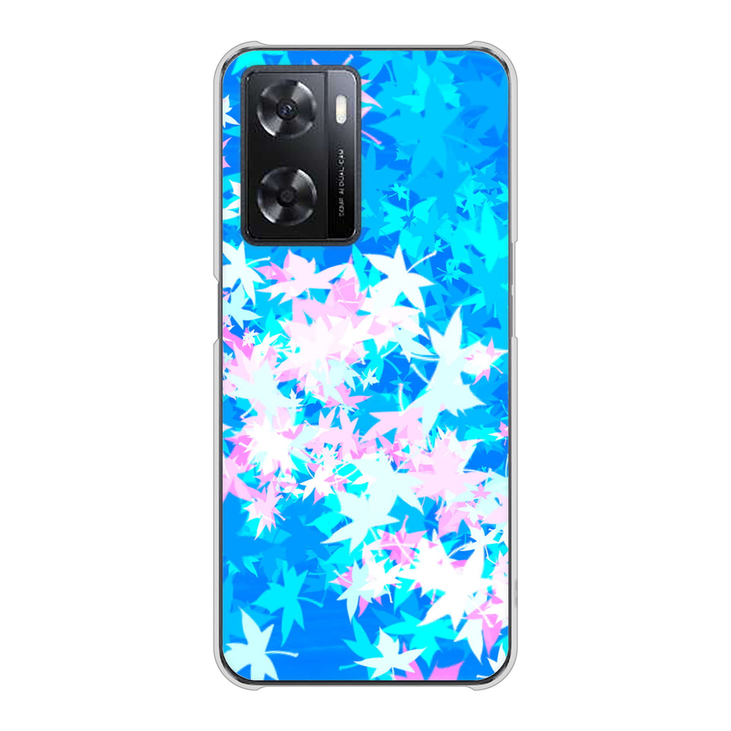 OPPO A77 高画質仕上げ 背面印刷 ハードケース【YJ290 デザインもみじ】