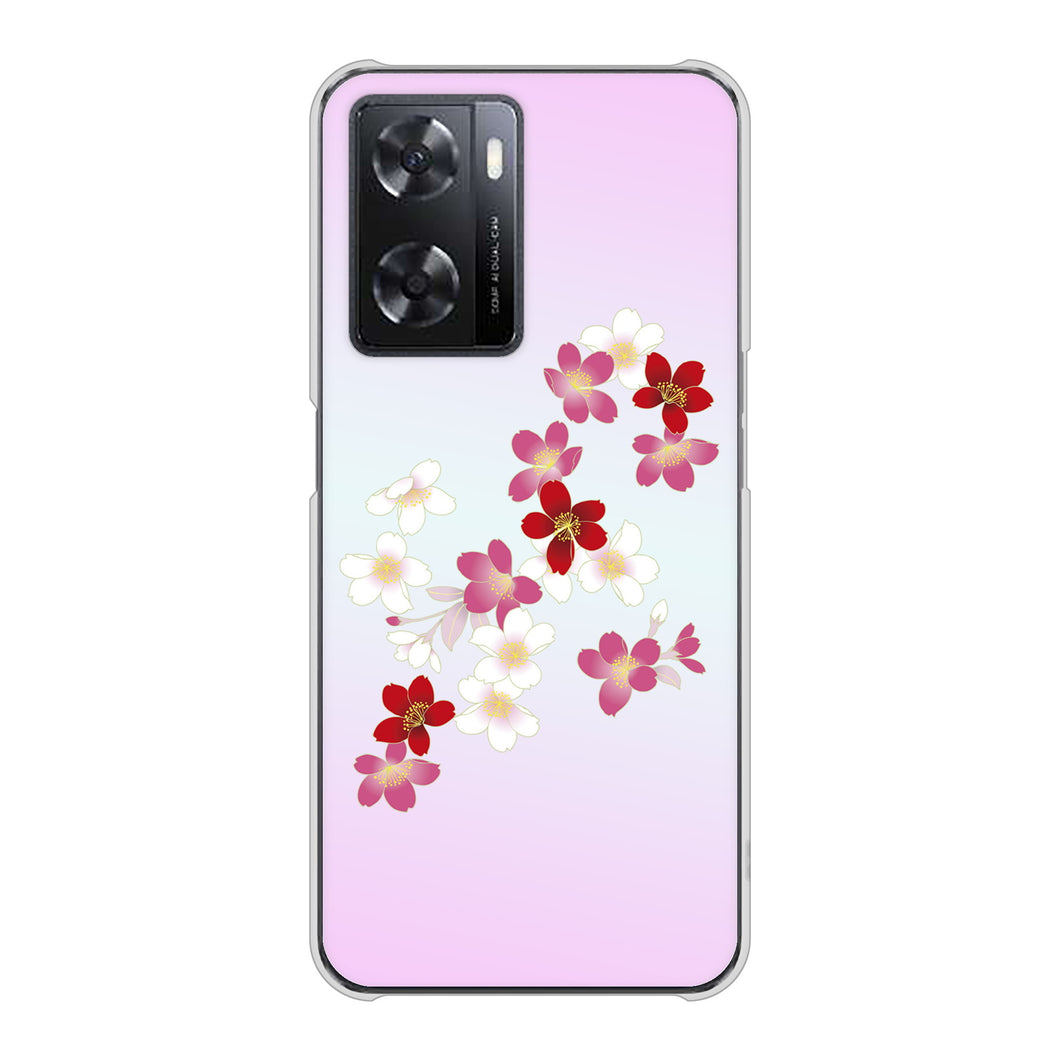 OPPO A77 高画質仕上げ 背面印刷 ハードケース【YJ320 桜 和】