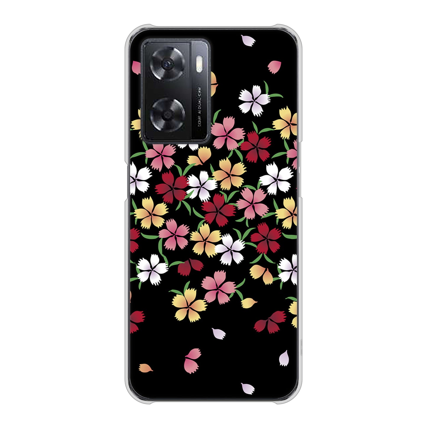 OPPO A77 高画質仕上げ 背面印刷 ハードケース【YJ323 和柄 なでしこ】