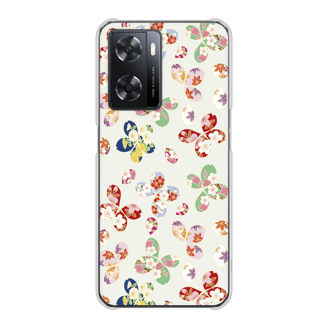 OPPO A77 高画質仕上げ 背面印刷 ハードケース【YJ326 和柄 模様】