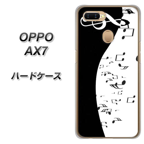 OPPO（オッポ） AX7 高画質仕上げ 背面印刷 ハードケース【114 モノトーンのリズム】