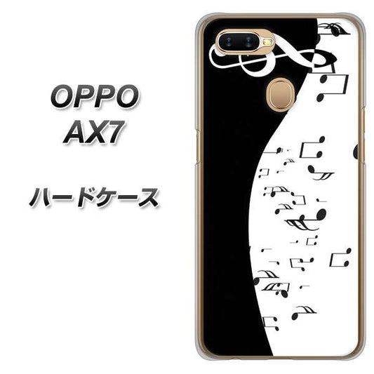 OPPO（オッポ） AX7 高画質仕上げ 背面印刷 ハードケース【114 モノトーンのリズム】