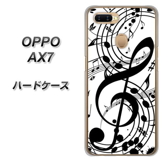 OPPO（オッポ） AX7 高画質仕上げ 背面印刷 ハードケース【260 あふれる音符】