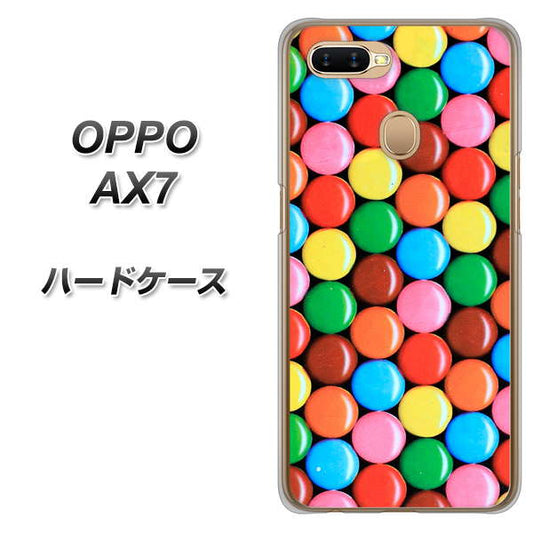 OPPO（オッポ） AX7 高画質仕上げ 背面印刷 ハードケース【448 マーブルチョコ】