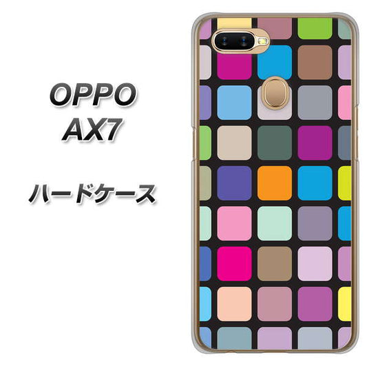 OPPO（オッポ） AX7 高画質仕上げ 背面印刷 ハードケース【509 カラースクエア】