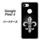 Google Pixel 3 高画質仕上げ 背面印刷 ハードケース【042 ラインストーン風の印刷ゴージャスユリ】