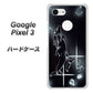 Google Pixel 3 高画質仕上げ 背面印刷 ハードケース【158 ブラックドルフィン】