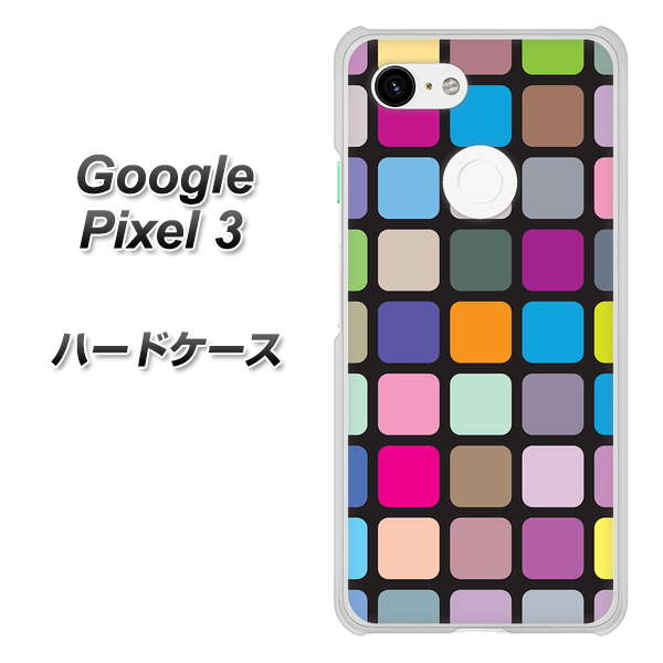 Google Pixel 3 高画質仕上げ 背面印刷 ハードケース【509 カラースクエア】