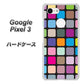 Google Pixel 3 高画質仕上げ 背面印刷 ハードケース【509 カラースクエア】