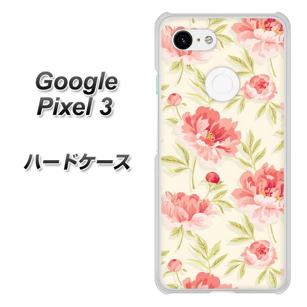 Google Pixel 3 高画質仕上げ 背面印刷 ハードケース【594 北欧の小花】