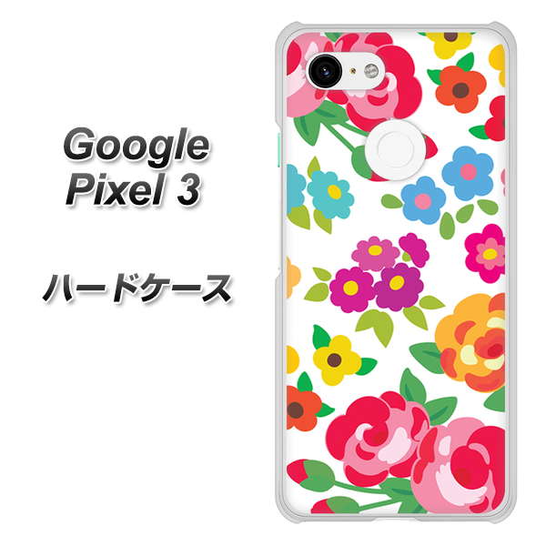 Google Pixel 3 高画質仕上げ 背面印刷 ハードケース【776 5月のフラワーガーデン】