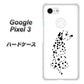 Google Pixel 3 高画質仕上げ 背面印刷 ハードケース【1038 振り向くダルメシアン（WH）】