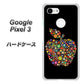 Google Pixel 3 高画質仕上げ 背面印刷 ハードケース【1195 カラフルアップル】