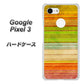 Google Pixel 3 高画質仕上げ 背面印刷 ハードケース【1324 ビンテージボーダー（色彩）】