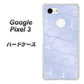 Google Pixel 3 高画質仕上げ 背面印刷 ハードケース【1341 かくれハート（ライトブルー）】