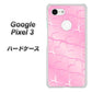 Google Pixel 3 高画質仕上げ 背面印刷 ハードケース【1342 かくれハート（ピンク）】