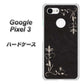 Google Pixel 3 高画質仕上げ 背面印刷 ハードケース【EK825 レザー風グラスフレーム】